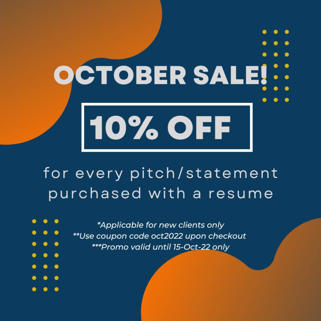 Rev-Up Your Resume October Sale - Pitch + Resume